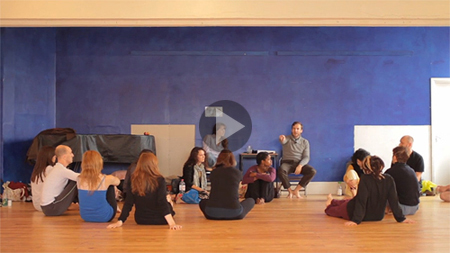 Patrick Eakin Young leading a Body Opera Workshop